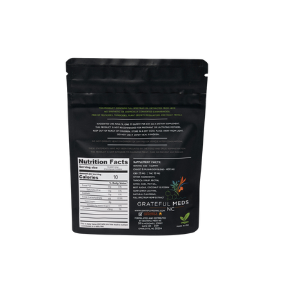 Grateful Meds NC - Functional Mushroom Blend Gummies + Delta 9 + CBD + CBG - Immunity - Pineapple Citrus