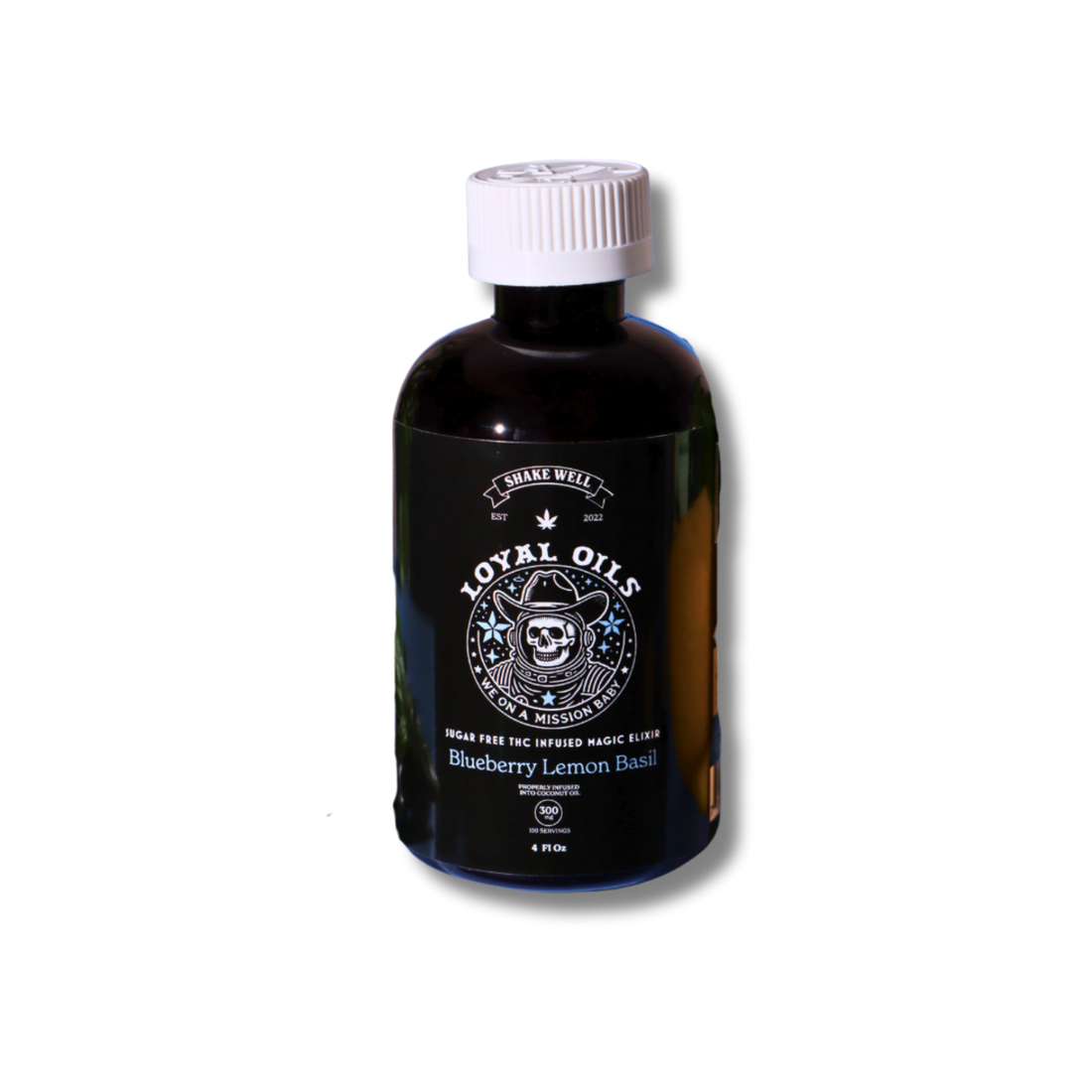 Loyal Oils Coconano Infused Delta 9 THC Sugar Free Magic Elixir Staple Flavors - 300mg Blueberry Lemon Basil