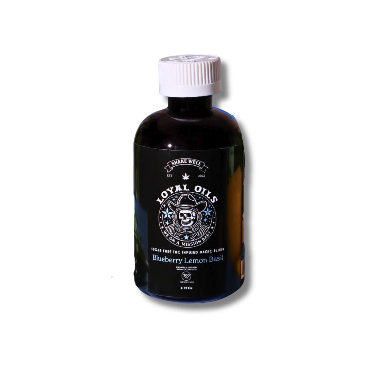 Loyal Oils Coconano Infused Delta 9 THC Sugar Free Magic Elixir Staple Flavors - 300mg Blueberry Lemon Basil