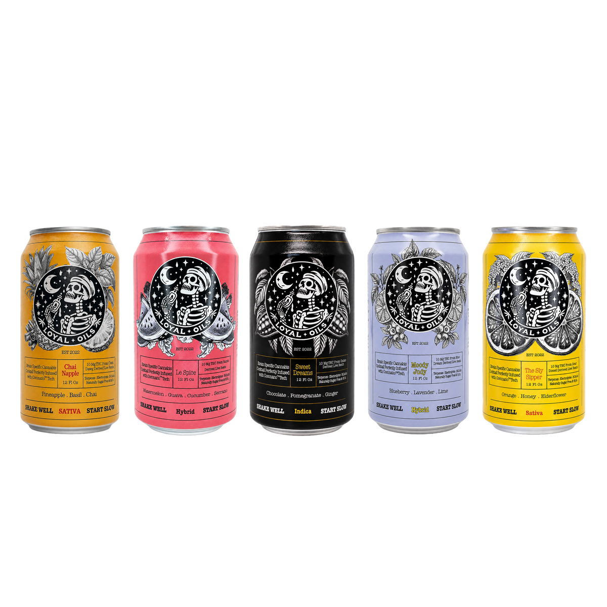 Loyal Oils Delta 9 THC Live Resin Infused Drink 12 oz. - 10mg Chai-Napple (Pineapple, Basil, Chai) Sativa