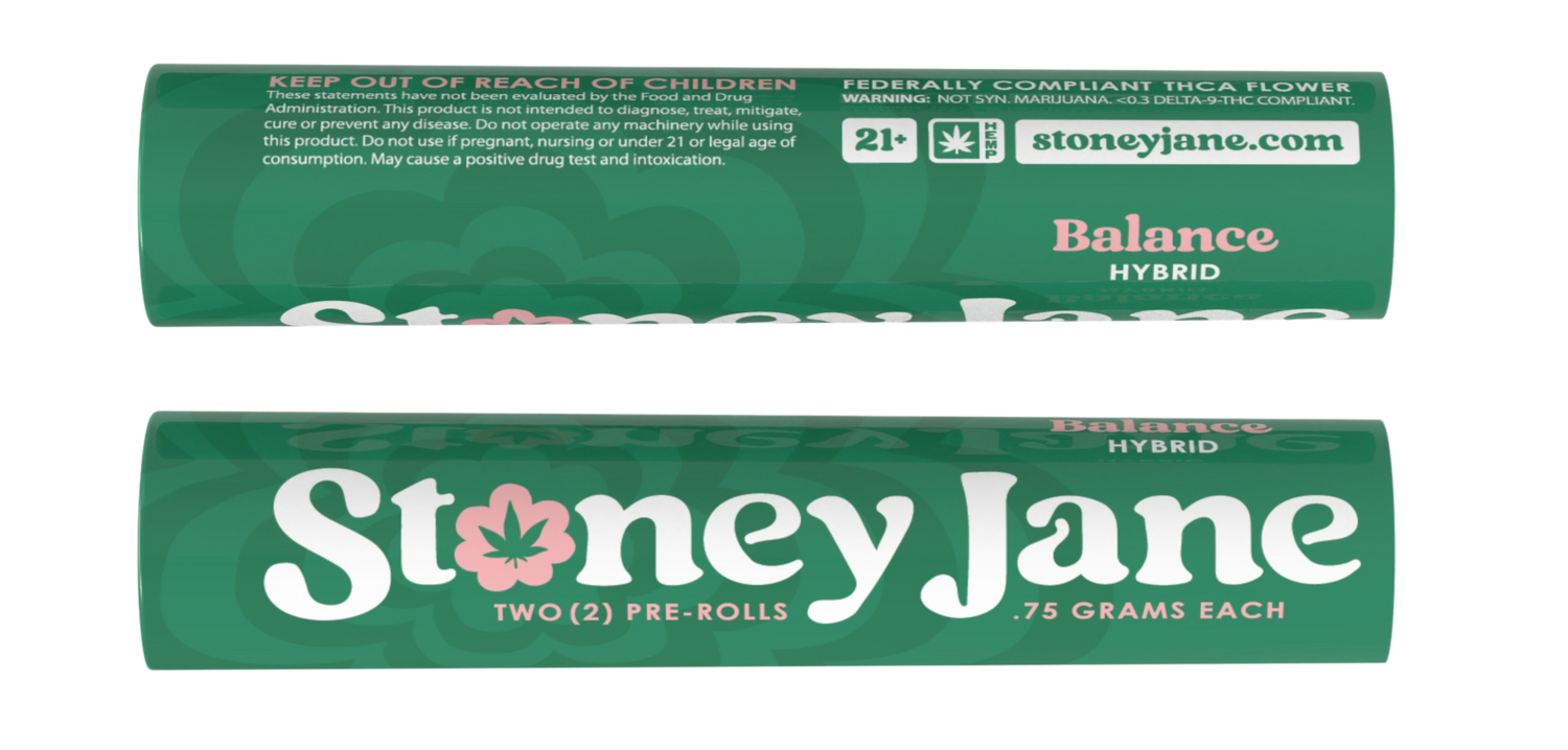 Stoney Jane High THCA Flower 2 Pack Pre Rolls - Hybrid - Balance