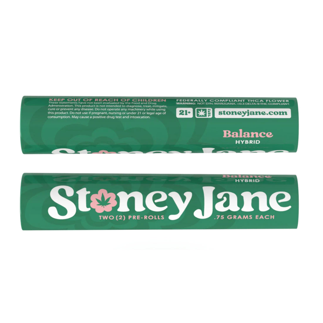 Stoney Jane High THCA Flower 2 Pack Pre Rolls - Hybrid - Balance