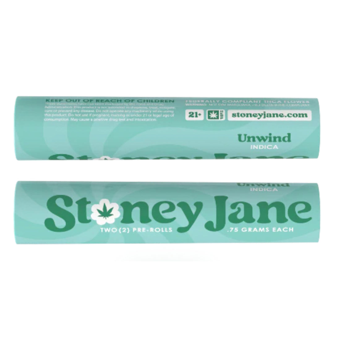 Stoney Jane High THCA Flower 2 Pack Pre Rolls - Indica - Unwind