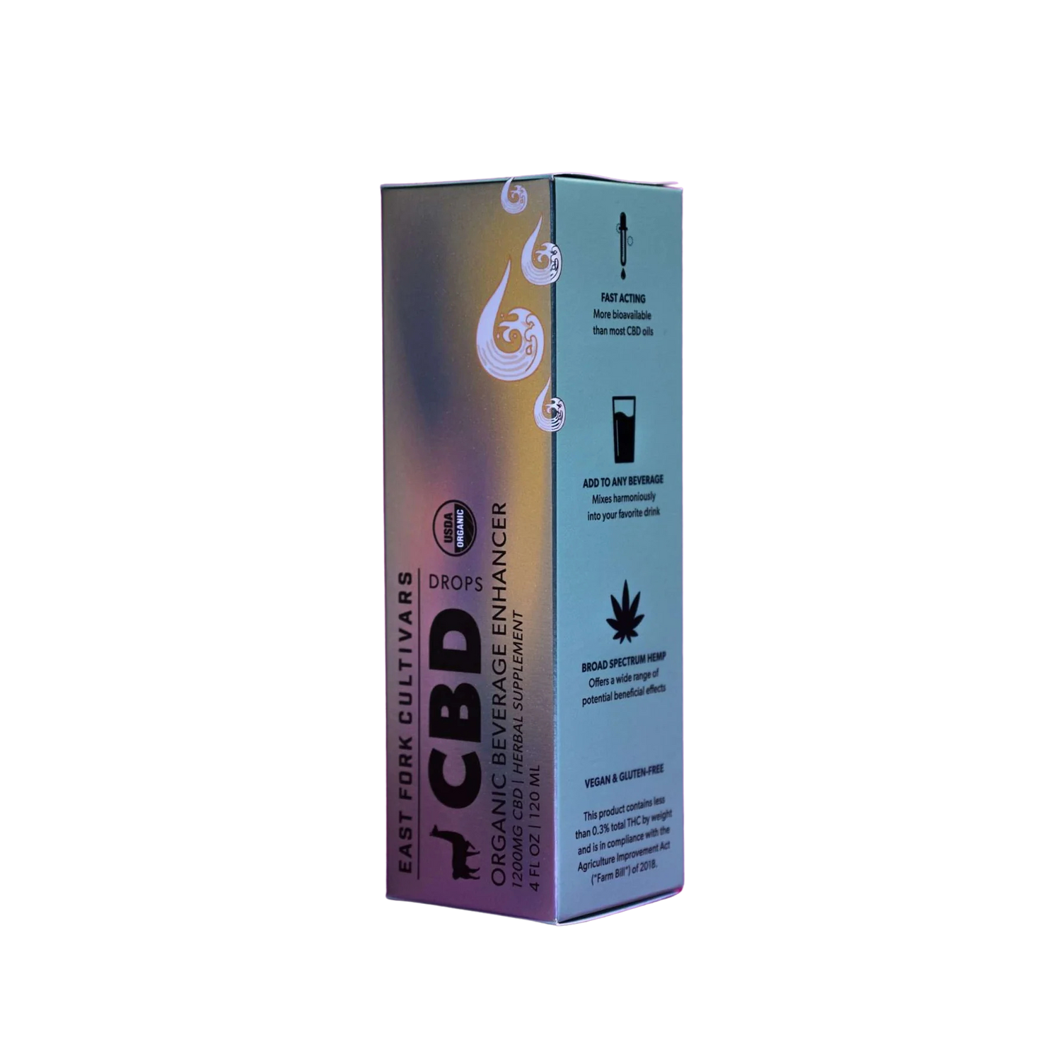 East Fork Cultivars Organic Full Spectrum Beverage Enhancer - 1200mg CBD Drops