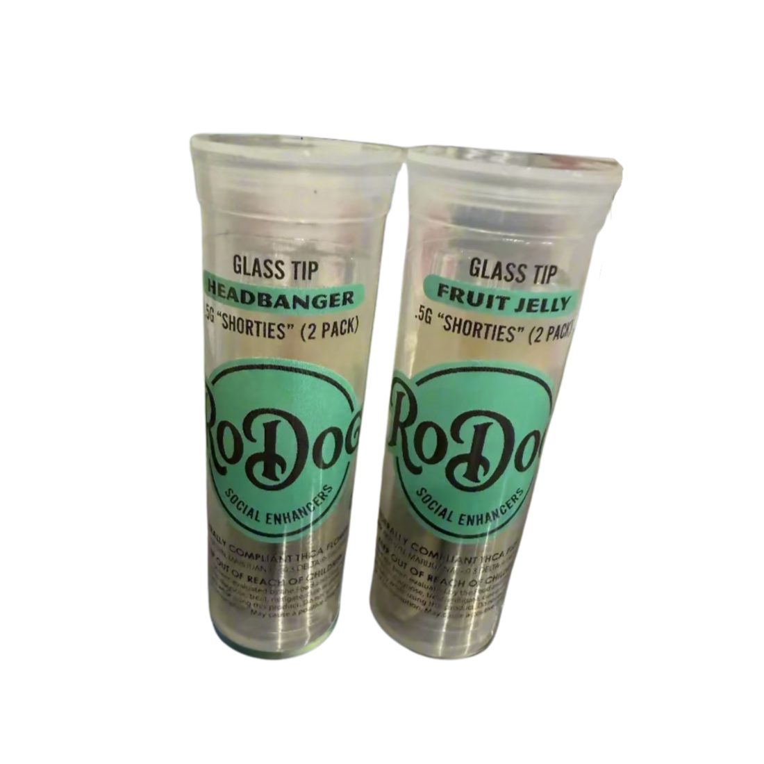 RoDog - Shorties - Full Flower Pre Rolls - Glass Tips - .5g - 5 Pack
