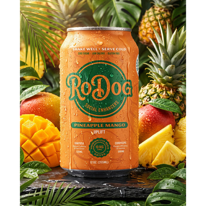 RoDog Strain Specific Live Resin + Adaptogens Cooler - 12oz - 10mg D9 THC Pineapple Mango