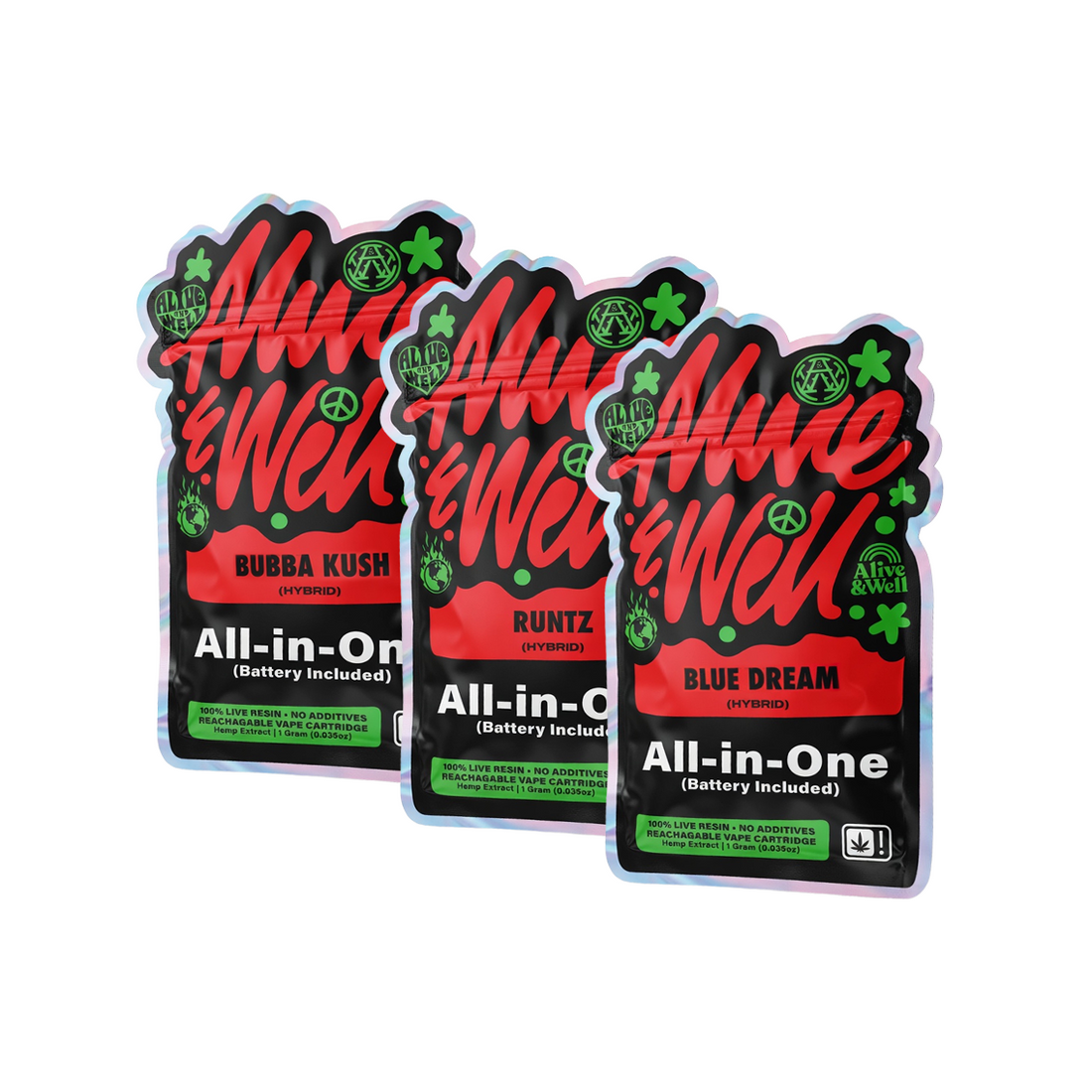 Alive &amp; Well THCa Live Resin All-in-One - 1 Gram - Hybrid