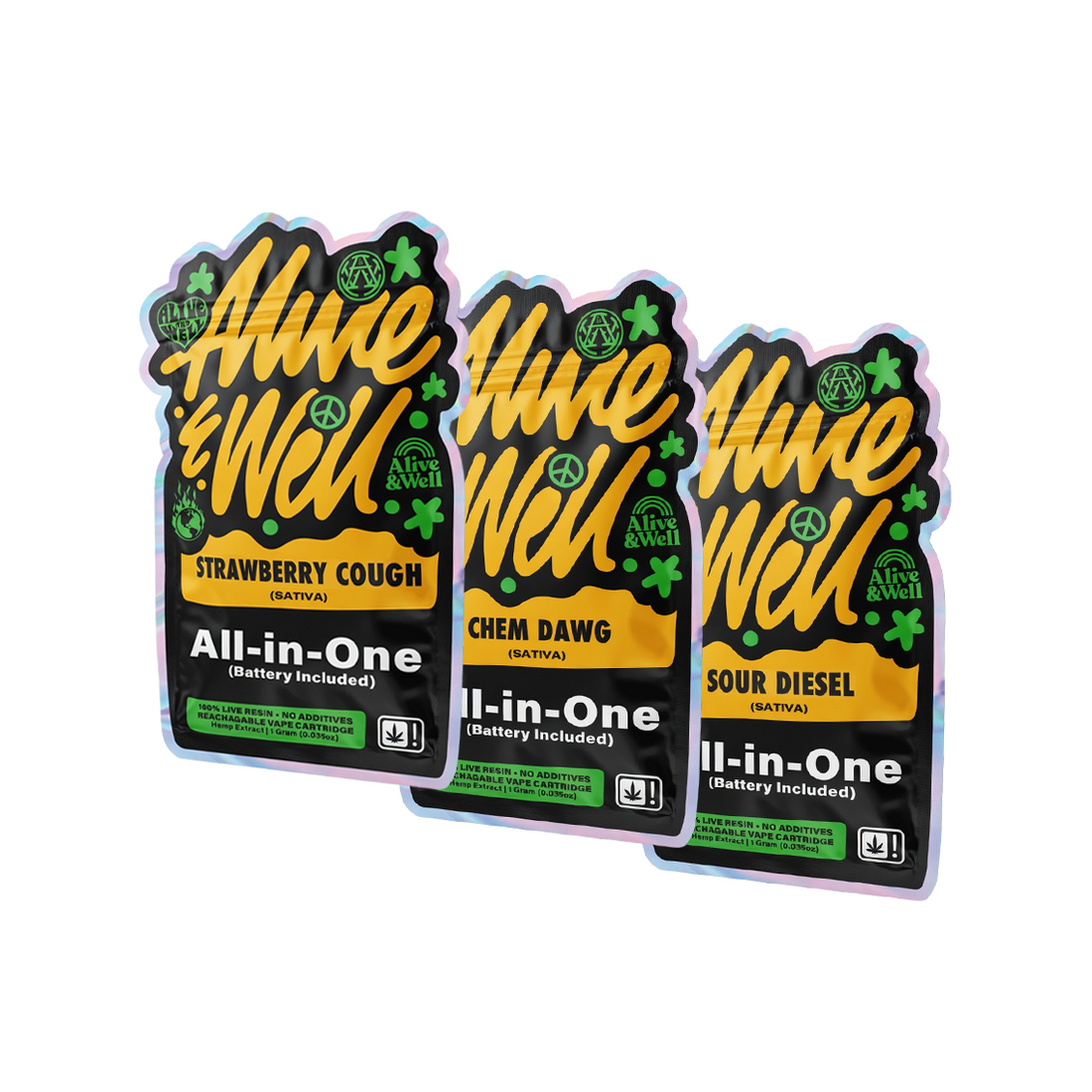 Alive &amp; Well THCa Live Resin All-in-One - 1 Gram - Sativa